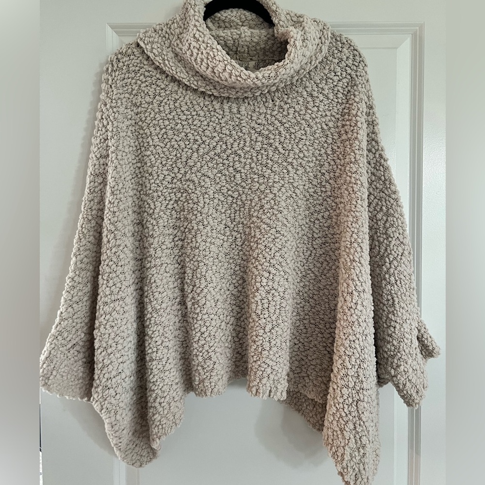 Hippie Rose Cream Boucel Cowl Neck Sweater